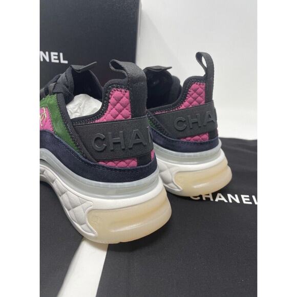 Chanel 21K Sneakers Pink, Green, Dark Pink NIB Size 37.5 - Picture 4 of 8